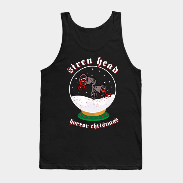 Siren Head Horror Christmas snow globe Tank Top by opippi